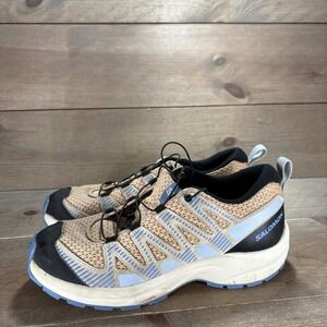 salomon XA pro V8 kids youth size 4 shoes beige athletic trail hiking sneakers